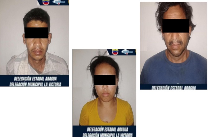 Cicpc arrested three criminals who had whipped peasants and smallholders from Aragua