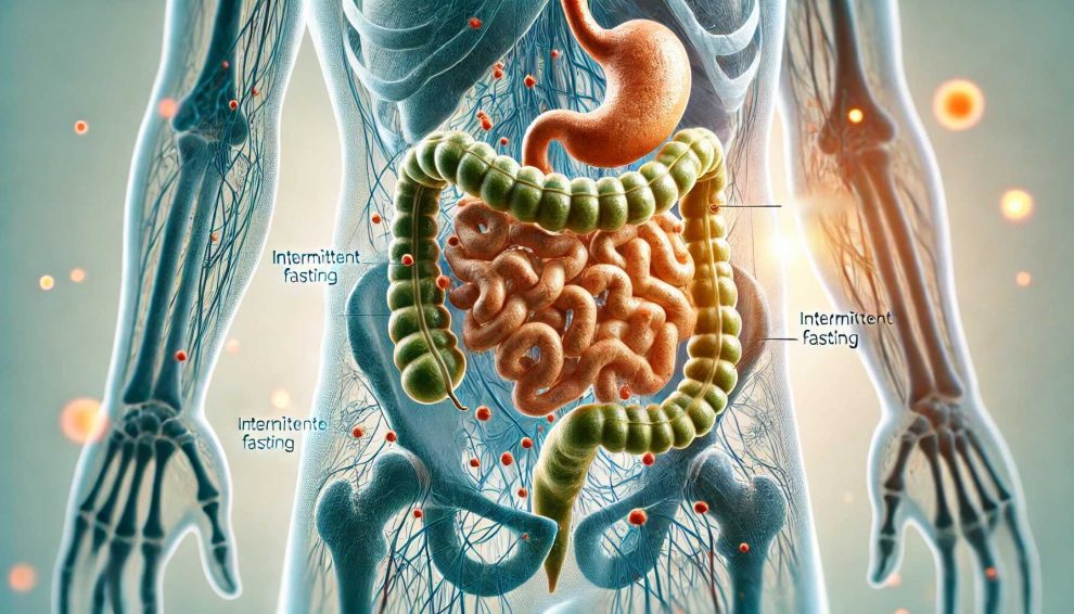 imagen del ayuno intermitente y el intestino