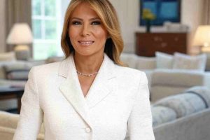 melania trump en su residencia