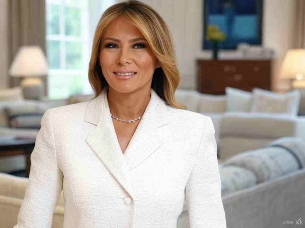 melania trump en su residencia