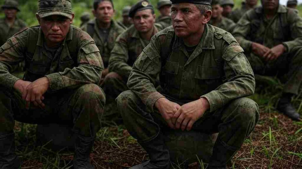 imagen de guerrilleros colombianos generada por AI