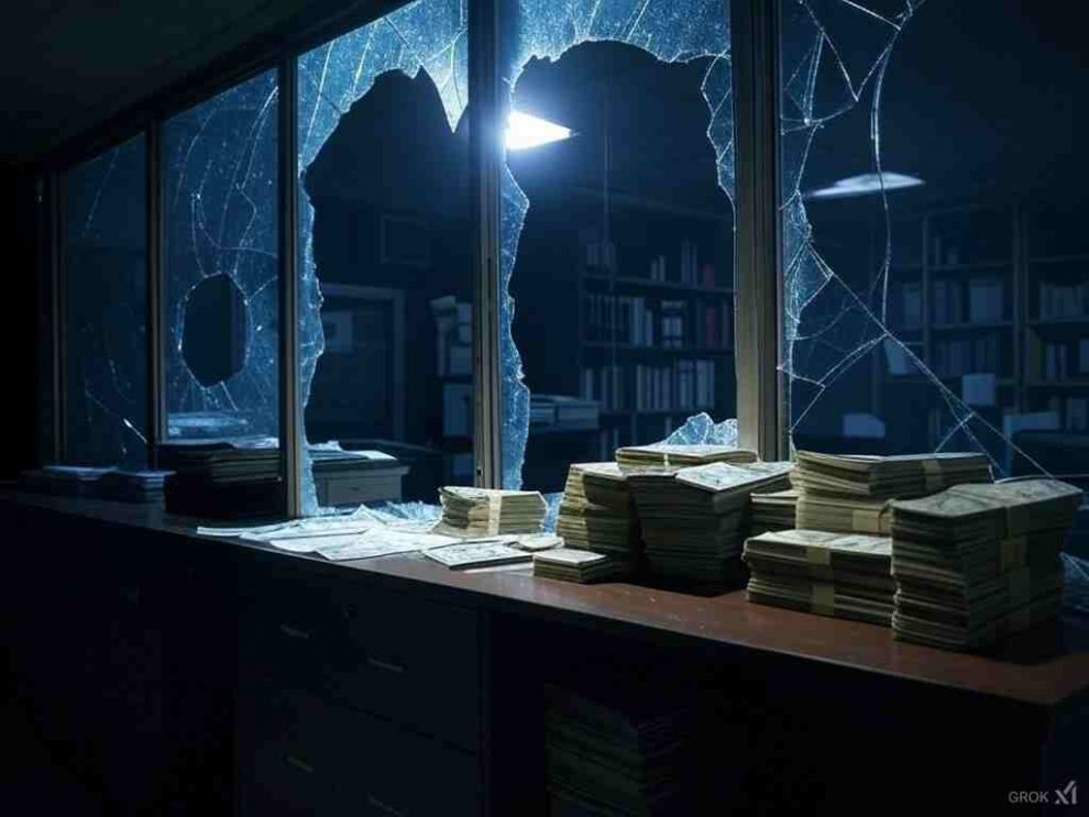 imagen de un robo en una oficina