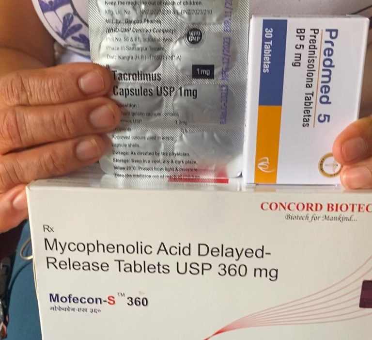 Imagen de medicamentos para transplantados en Venezuela