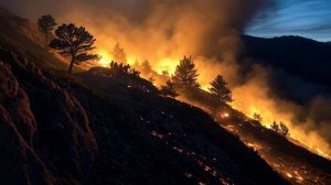 Imagen de un incendio forestal. AI