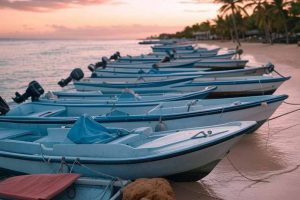 Lanchas paradas a la orilla de la Playa
