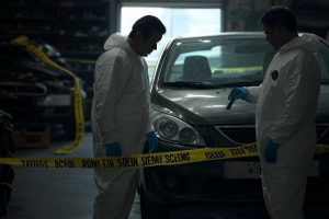 Mecánico asesinado. Escena del crimen recreado con AI