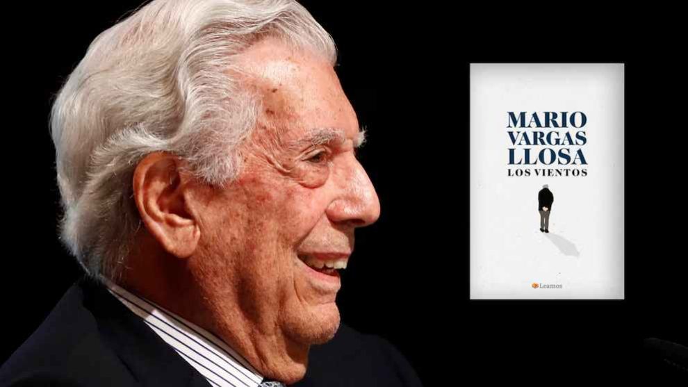 Mario Vargas LLosa y una de sus obras