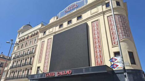 Imagen de Callao, pantalla emblemática del centro de Madrid sin luz