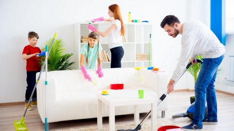 Tareas del hogar en familia