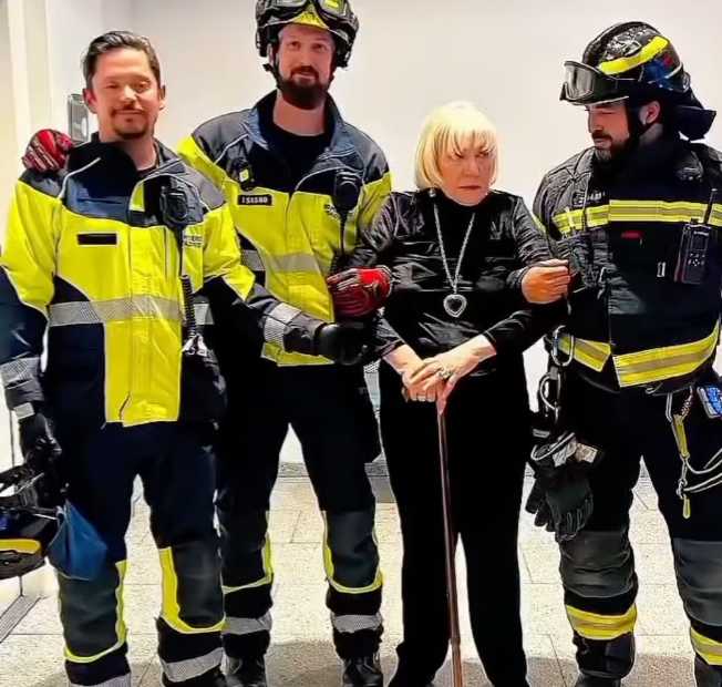 Mirla Castellanos rescatada en ascensor en Madrid