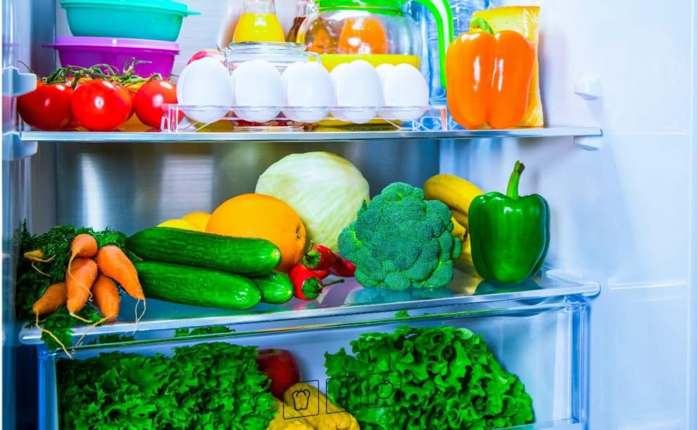 vegetales en la nevera
