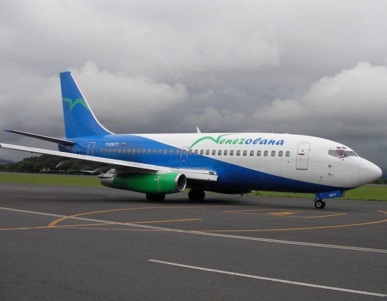avión de aerolínea Venezolana de aviación
