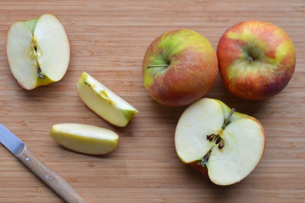 Manzanas cortadas