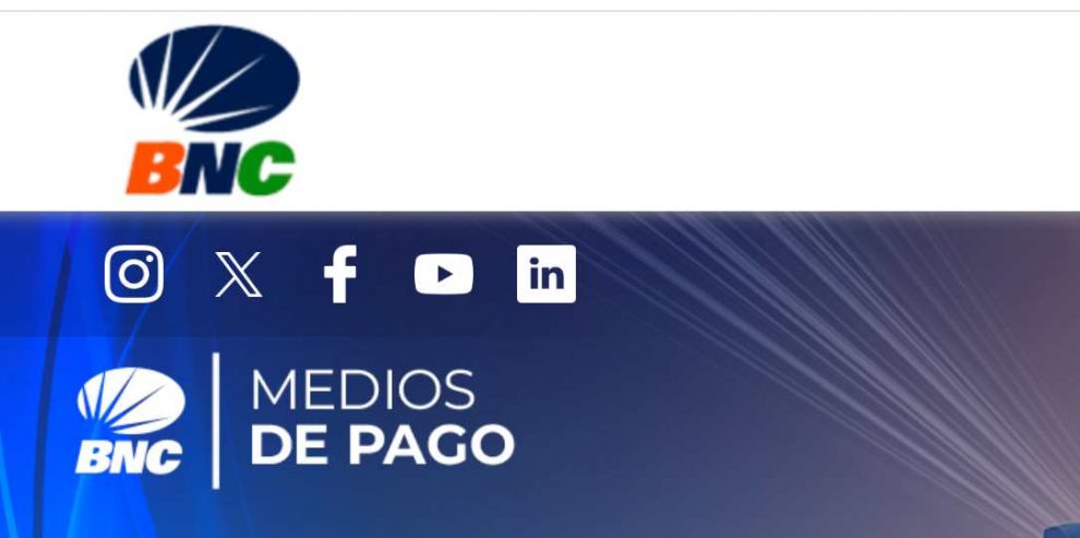 Plataforma del BNC reportó fallas este 30 de junio. El banco aseguró que trabaja para restablecer sus servicios digitales.