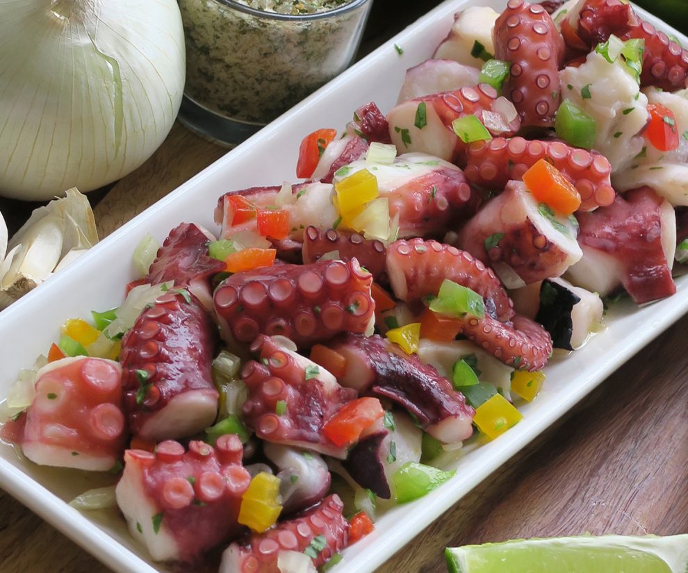 ensalada de papa y pulpo