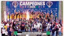Samanes de Aragua campeón de la Liga Mayor. Celebración