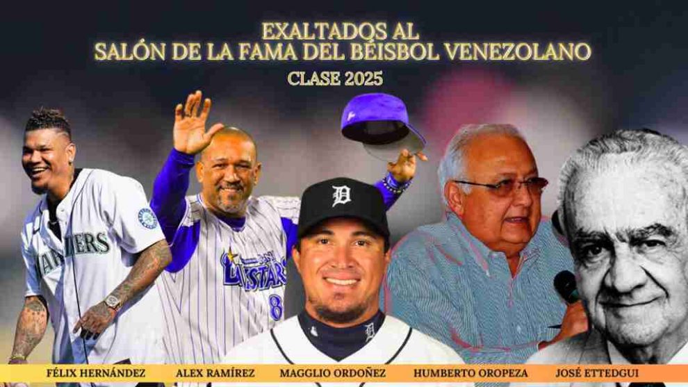 Félix Hernández, Alex Ramírez y Magglio Ordóñez fueron electos al Salón de la Fama del Beisbol Venezolano