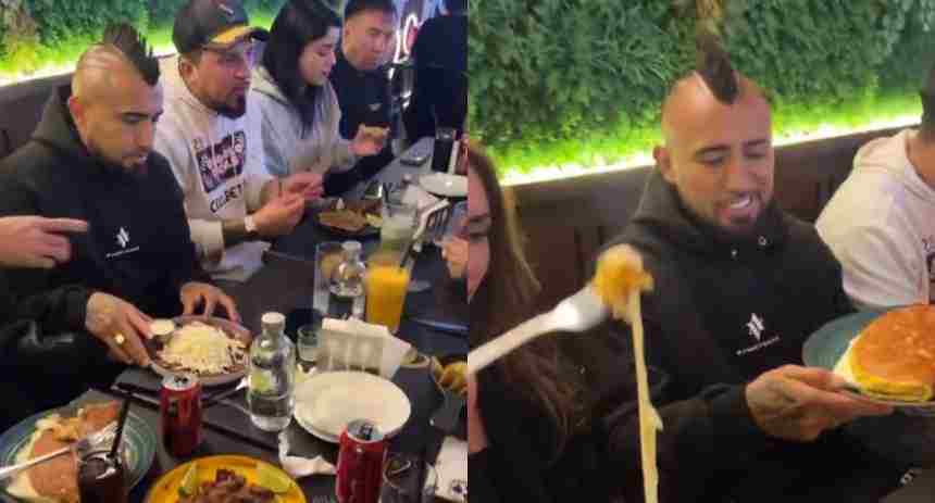 Arturo Vidal disfruta comida venezolana en Chile