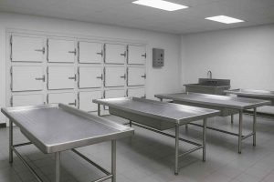 sala forense en una morgue