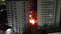 Incendio en Residencias Belloral dejó un herido en Caracas
