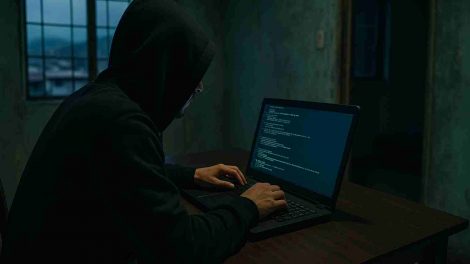 hacker en una casa