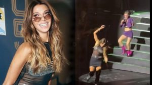 Catherine Fulop sufre caída en show de Erreway