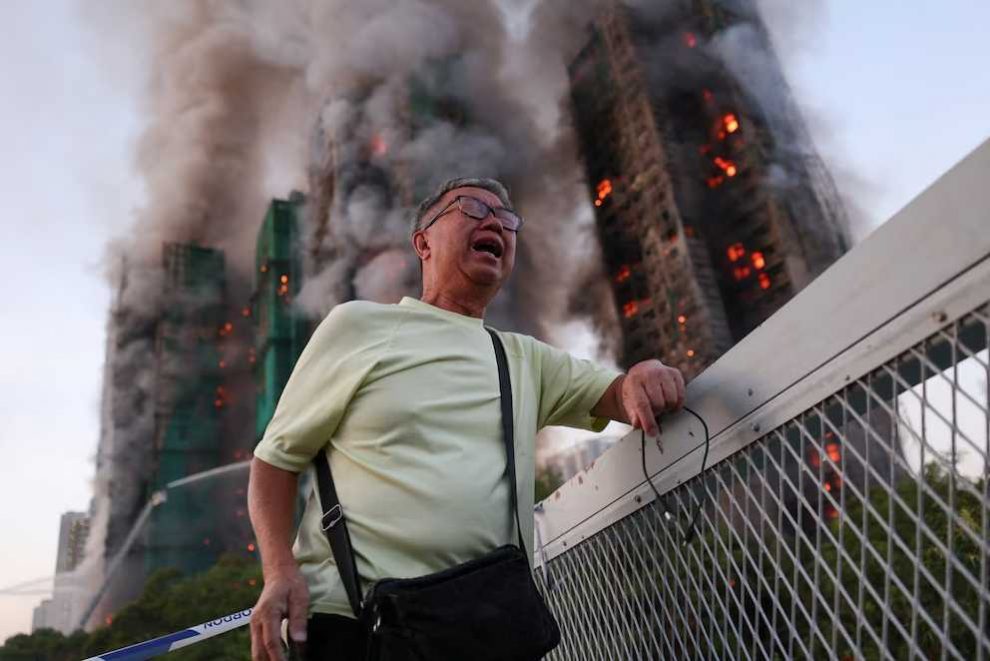 Incendio de gran magnitud en Hong Kong