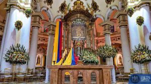 Día de la Virgen de Chiquinquirá. Imagen del altar
