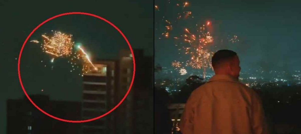 Buscan responsables por fuegos artificiales en Medellín