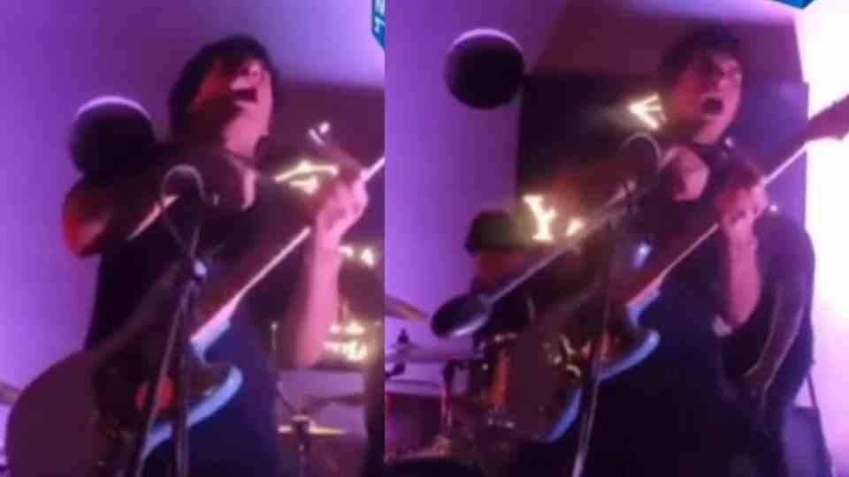 cantante se electrocuta en pleno concierto en Perú