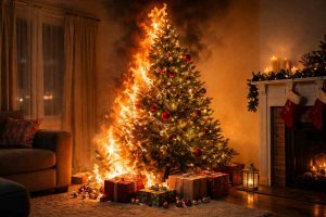 Incendio por árbol de Navidad