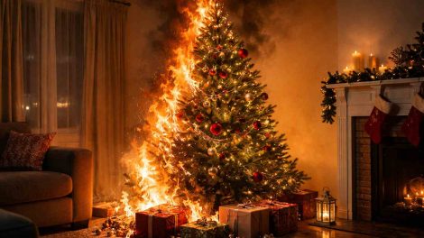 Incendio por árbol de Navidad