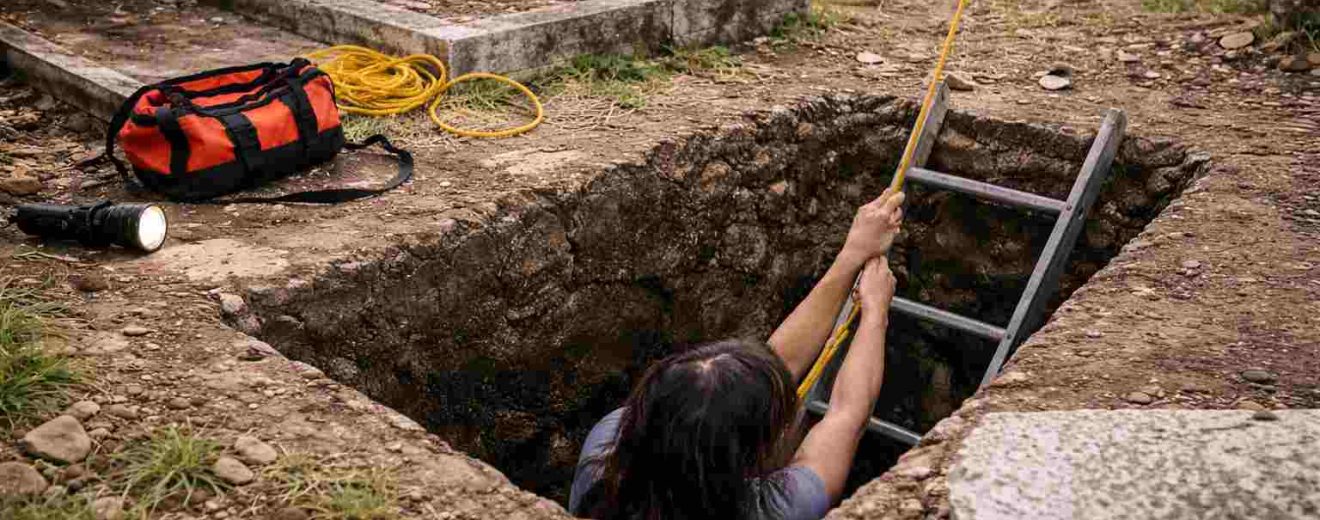 mujer fue rescatada tras caer en la fosa de un cementerio en Naguanagua
