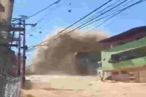 Rotura de tubo matriz en Los Valles del Tuy