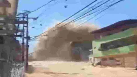 Rotura de tubo matriz en Los Valles del Tuy