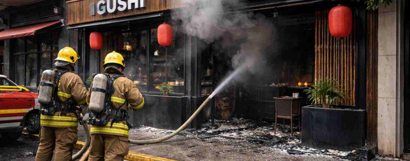 Incendio en restaurante de Sushi