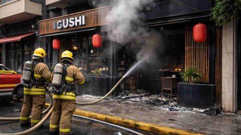 Incendio en restaurante de Sushi