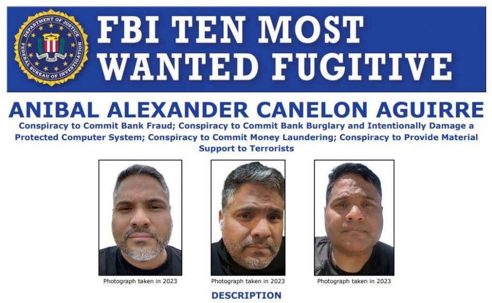Aníbal Canelón en lista del FBI