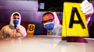 agentes del Cicpc en escena del crimen