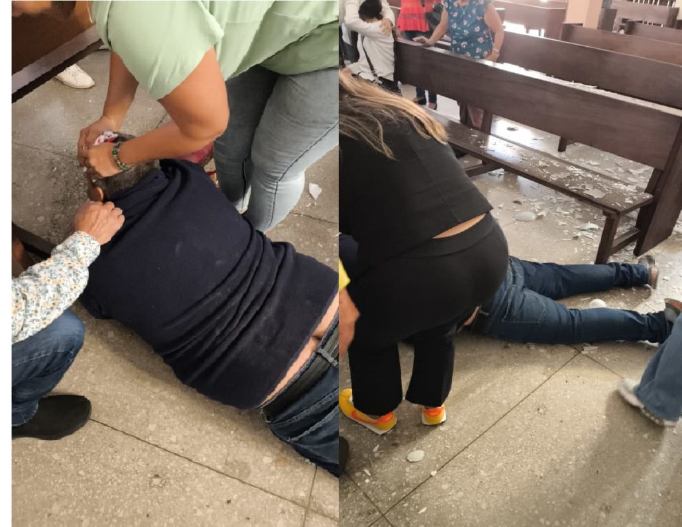 Feligrés resultó herido tras caer lámpara del techo en Valencia