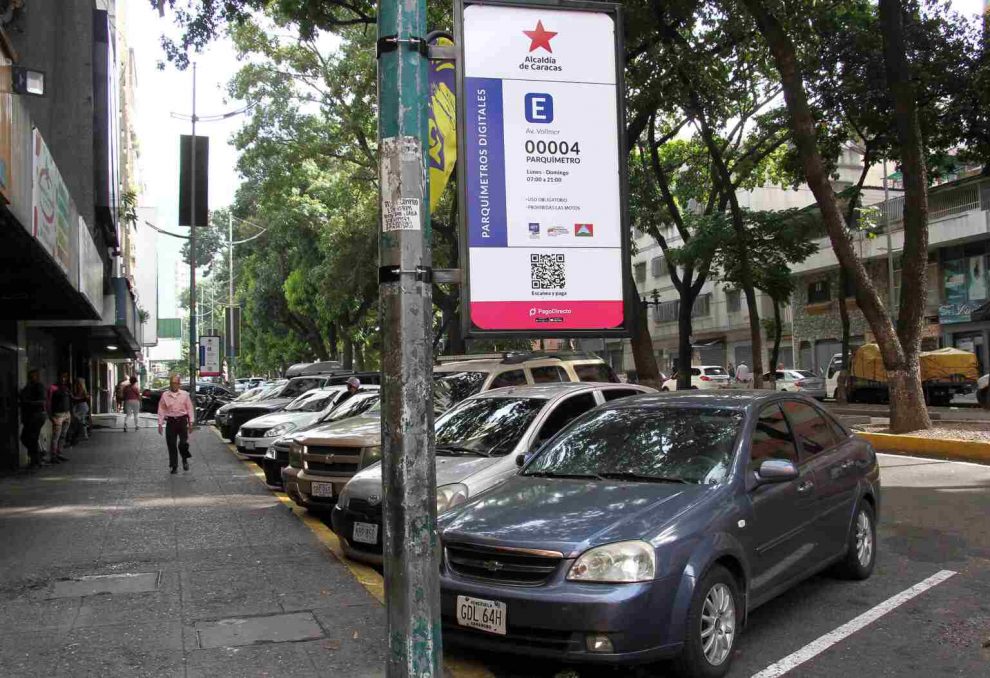 Parquímetros digitales en Caracas