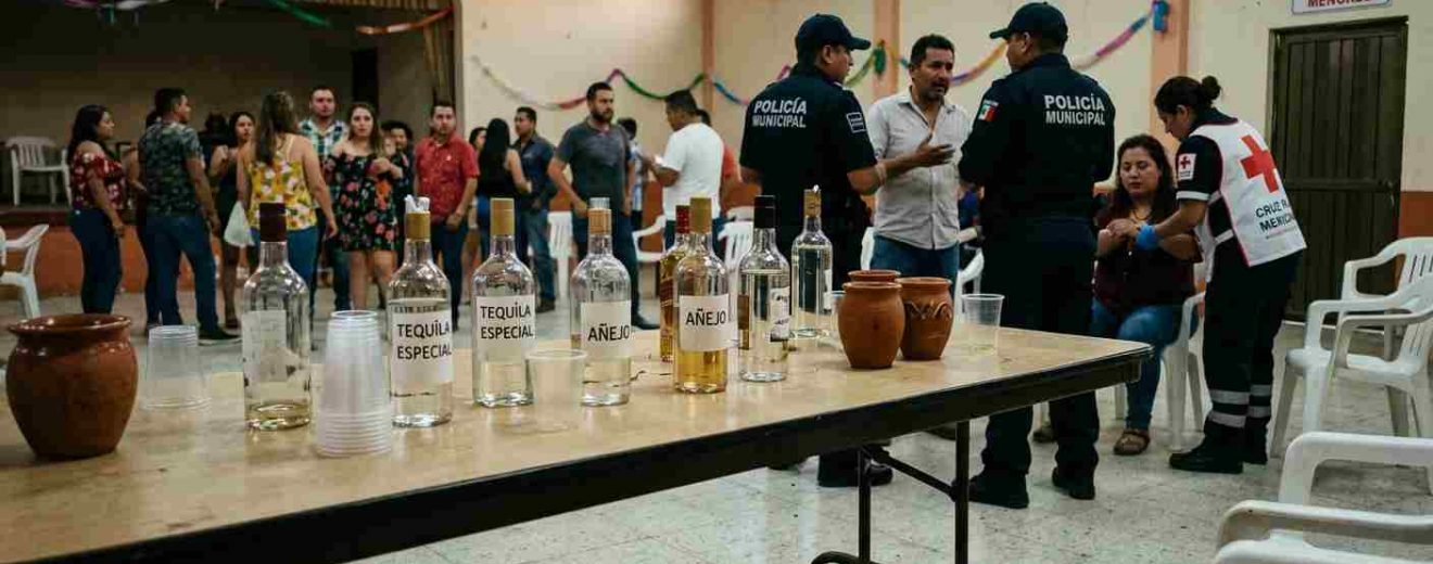 tequila adulterado en una fiesta