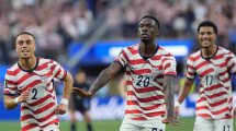 Equipo de Estados Unidos celebra gol en el Mundial 2026