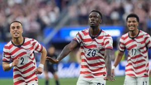 Equipo de Estados Unidos celebra gol en el Mundial 2026