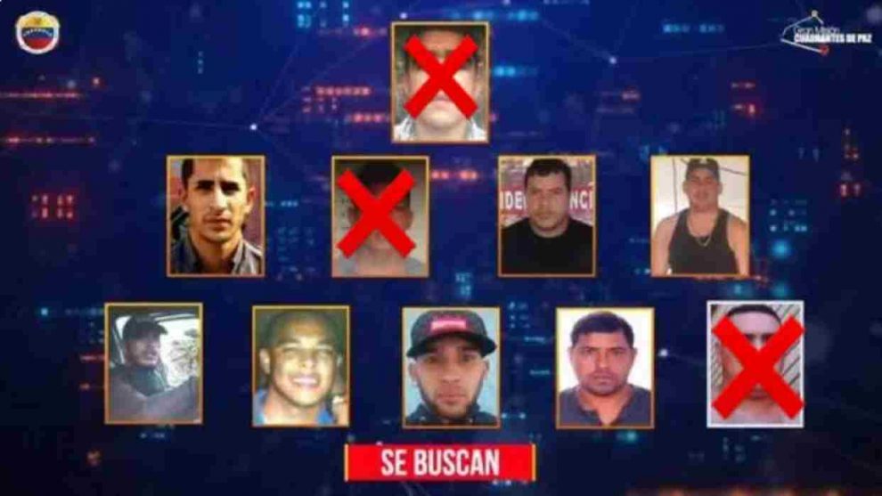 Los siete criminales más buscados de Venezuela