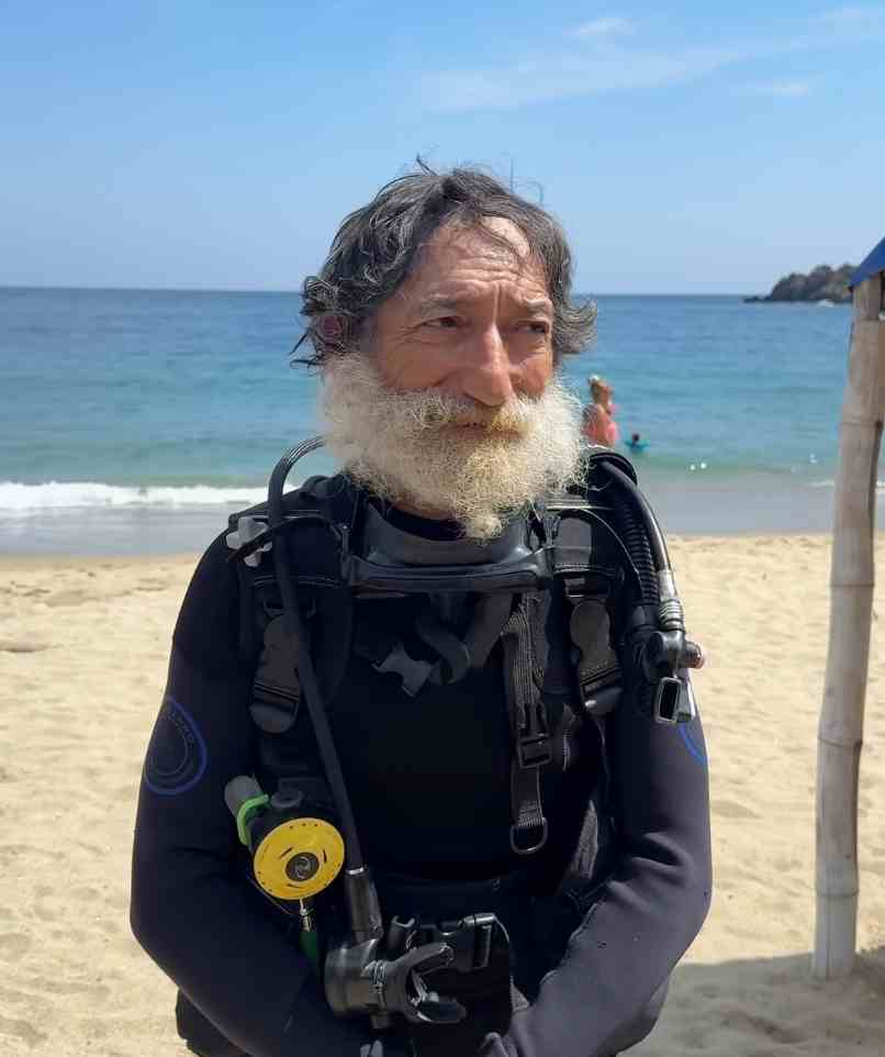 topo mexicano buceando en Venezuela
