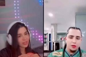 Davis Flow y Emma Coronel. Coqueteo en vivo