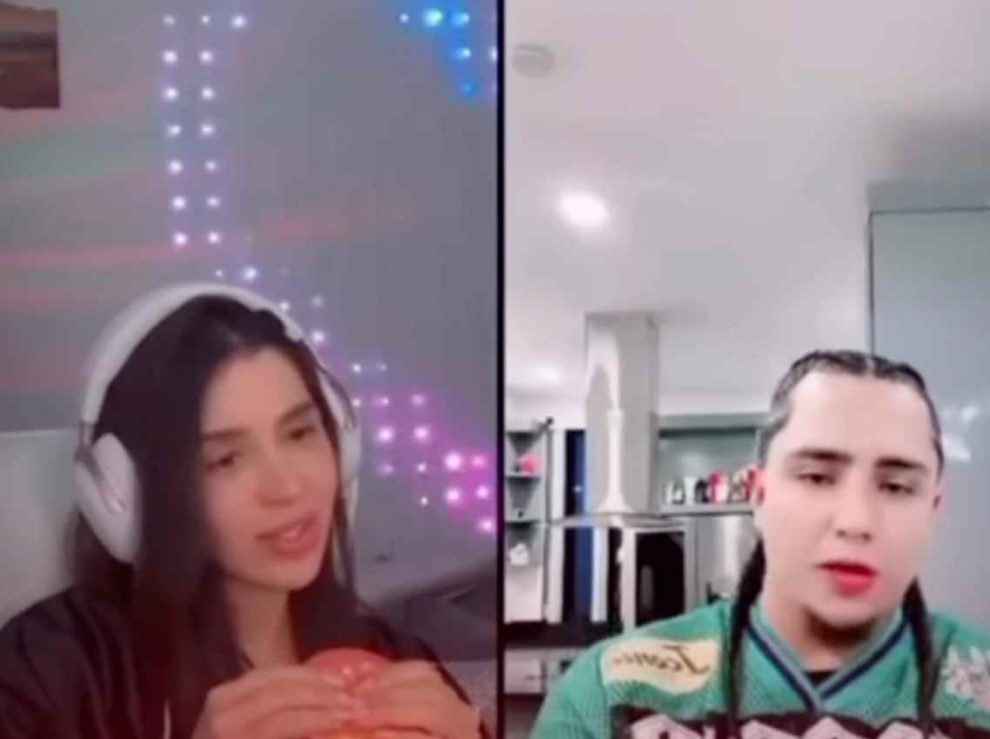 Davis Flow y Emma Coronel. Coqueteo en vivo