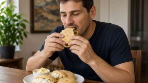 Iker Casillas come arepas venezolanas