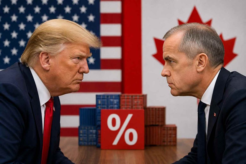 Donald Trump y Mark Carney enfrentados por los aranceles comerciales entre Estados Unidos y Canadá
